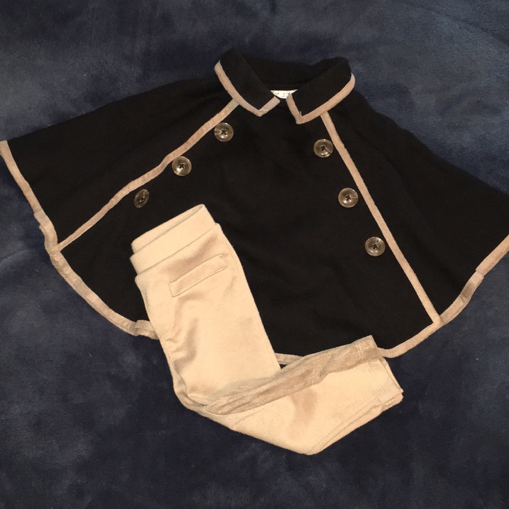 Baby poncho/cape outfit- size 12 months